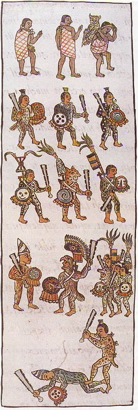 Aztec warriors, from the Florentine Codex